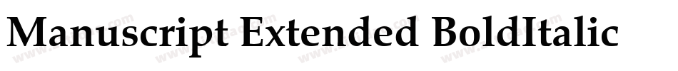 Manuscript Extended BoldItalic字体转换